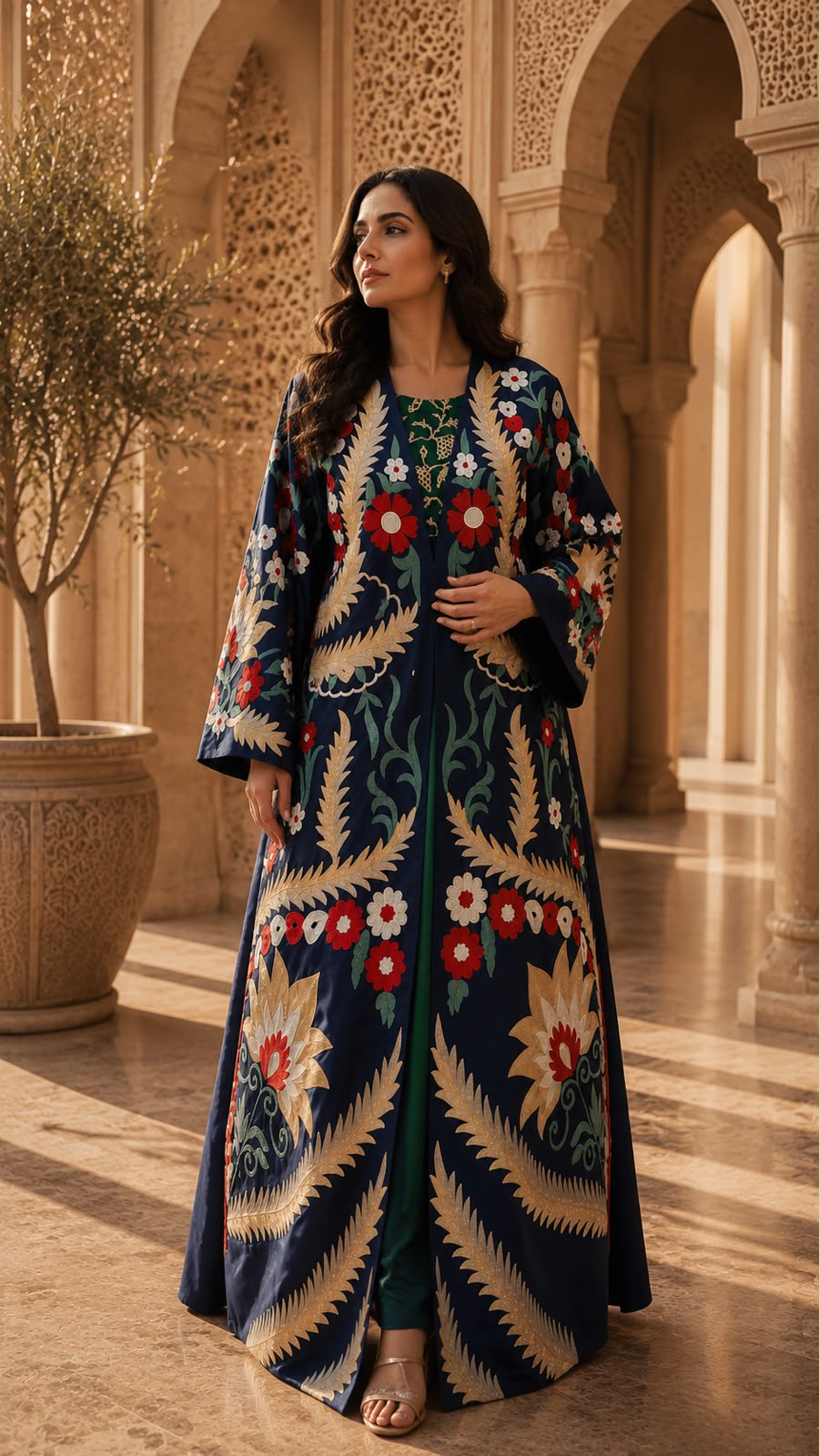 Multi Black Jacket Kaftan