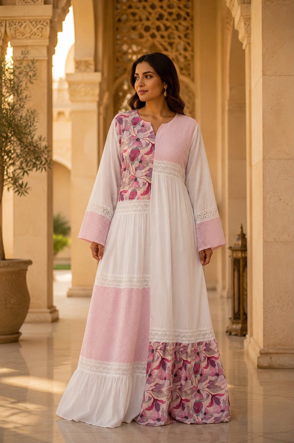 Yellow Pink Kaftan